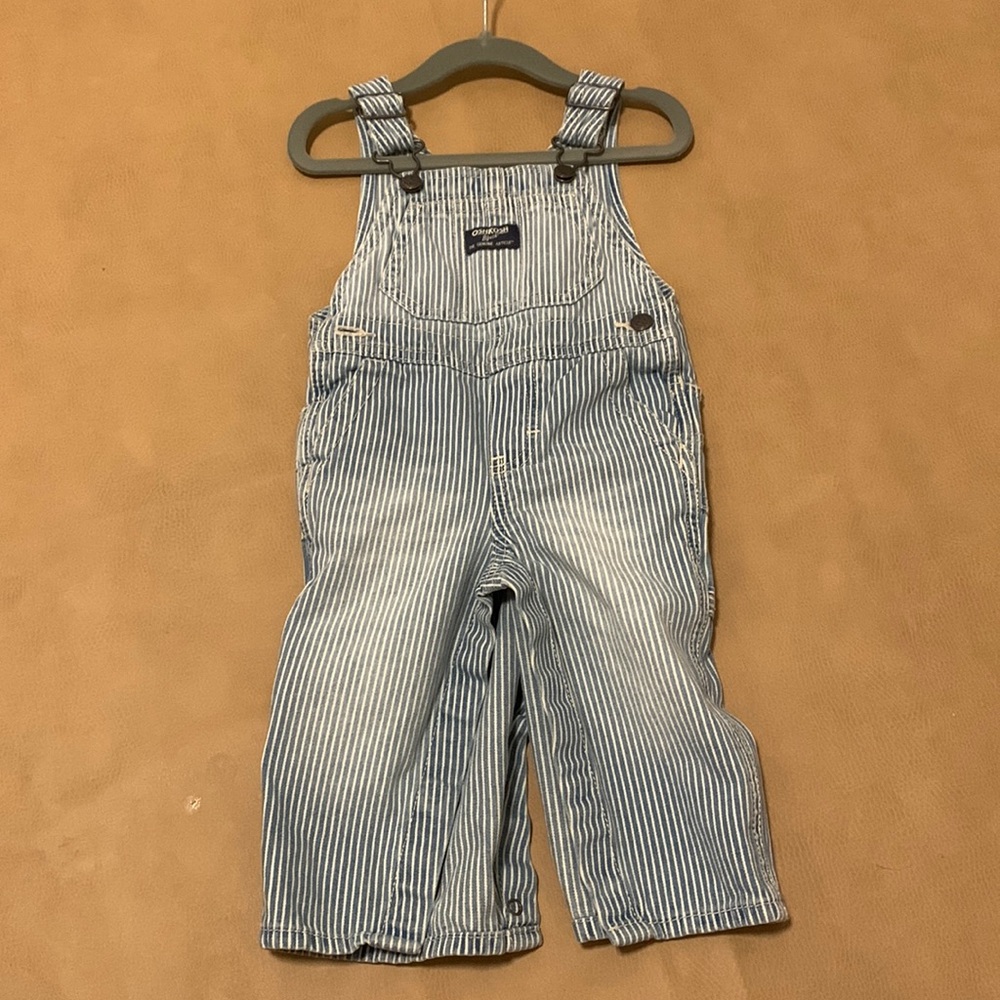OshKosh B’gosh overalls railroad stripe